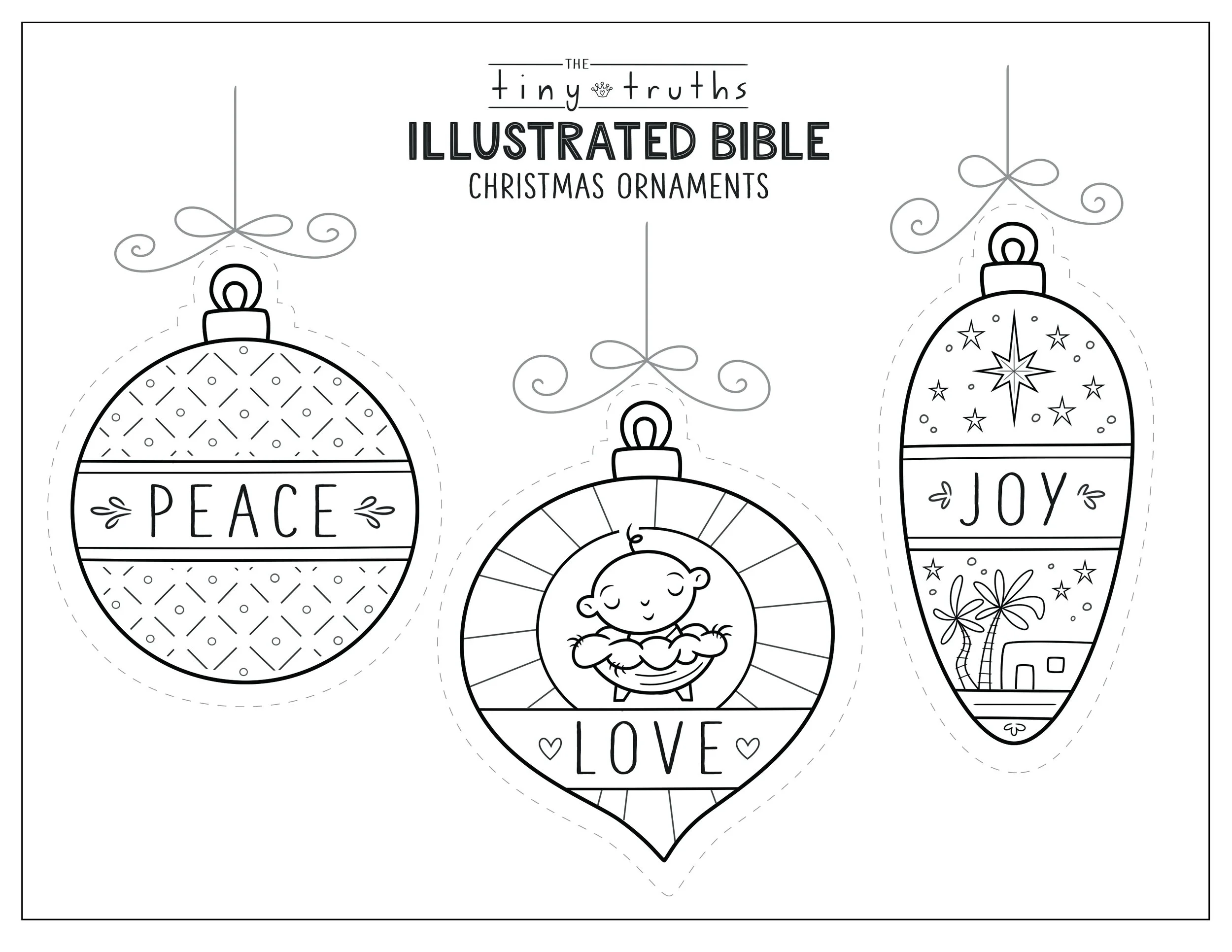 tiny truths illustrated bible christmas coloring and crafts — tiny